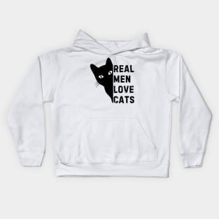 Real Men Love Cats Kids Hoodie